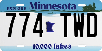 MN license plate 774TWD