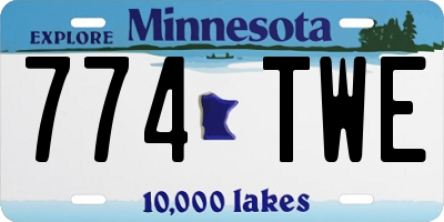MN license plate 774TWE