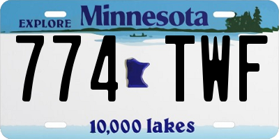 MN license plate 774TWF