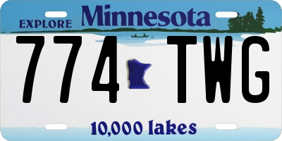 MN license plate 774TWG