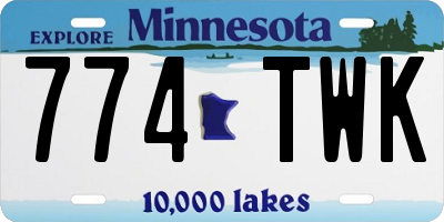 MN license plate 774TWK