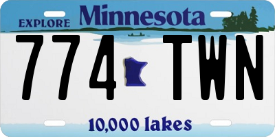MN license plate 774TWN