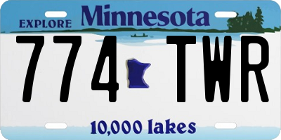 MN license plate 774TWR