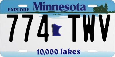 MN license plate 774TWV