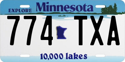 MN license plate 774TXA