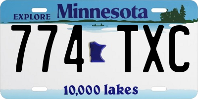 MN license plate 774TXC