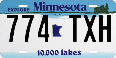 MN license plate 774TXH