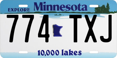 MN license plate 774TXJ