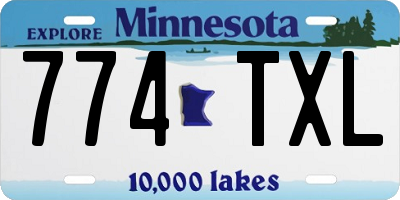 MN license plate 774TXL