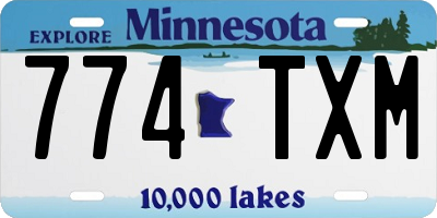 MN license plate 774TXM