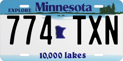MN license plate 774TXN