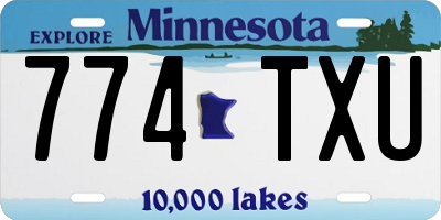 MN license plate 774TXU