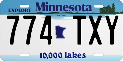 MN license plate 774TXY