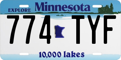 MN license plate 774TYF