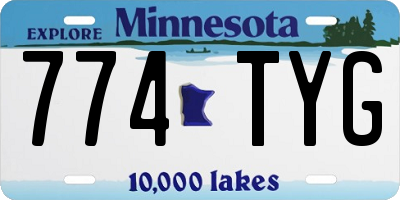 MN license plate 774TYG