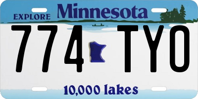MN license plate 774TYO