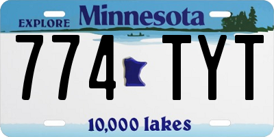 MN license plate 774TYT