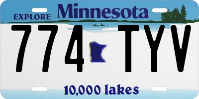 MN license plate 774TYV