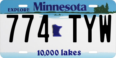 MN license plate 774TYW