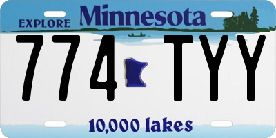 MN license plate 774TYY