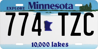 MN license plate 774TZC