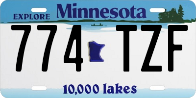 MN license plate 774TZF