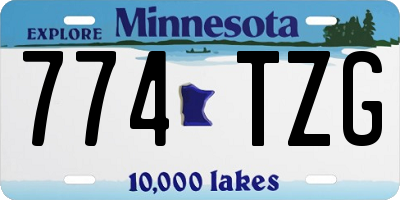 MN license plate 774TZG