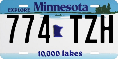 MN license plate 774TZH