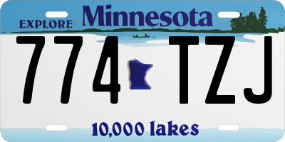 MN license plate 774TZJ