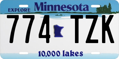 MN license plate 774TZK