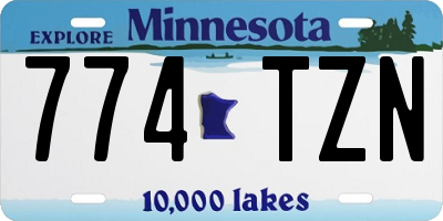 MN license plate 774TZN