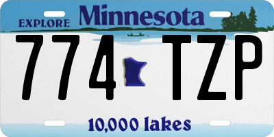MN license plate 774TZP