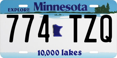 MN license plate 774TZQ