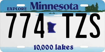 MN license plate 774TZS