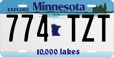 MN license plate 774TZT