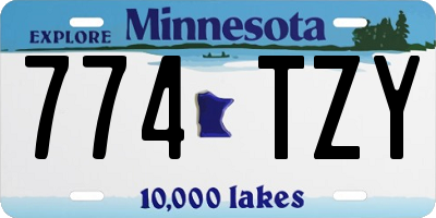MN license plate 774TZY