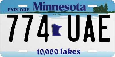 MN license plate 774UAE