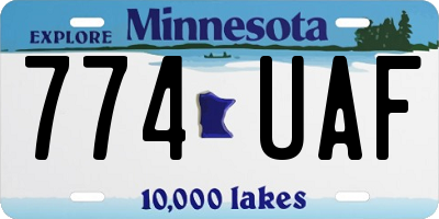 MN license plate 774UAF