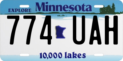MN license plate 774UAH