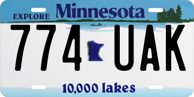 MN license plate 774UAK