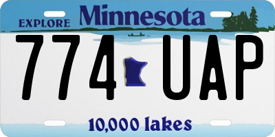 MN license plate 774UAP