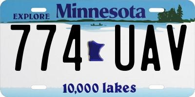 MN license plate 774UAV