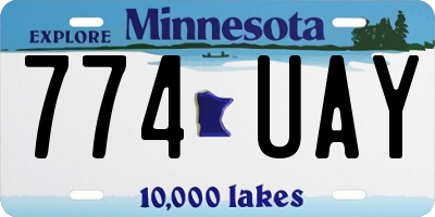 MN license plate 774UAY
