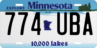 MN license plate 774UBA