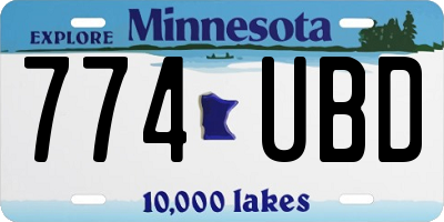 MN license plate 774UBD