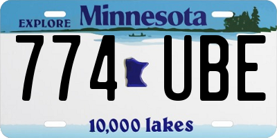 MN license plate 774UBE