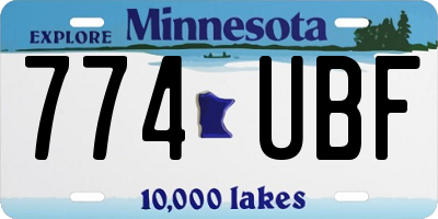 MN license plate 774UBF
