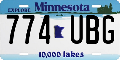 MN license plate 774UBG