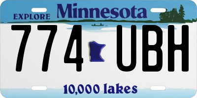 MN license plate 774UBH
