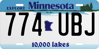 MN license plate 774UBJ